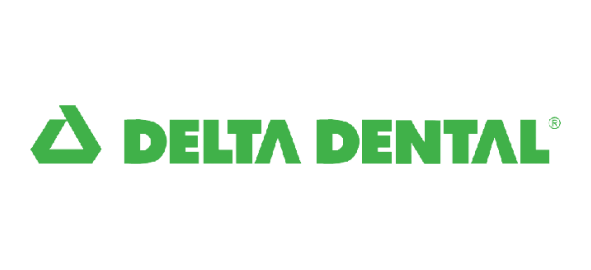 Delta Dental logo in green text on white background.